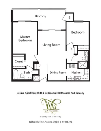 Floorplan of Villa Gardens Health Center, Assisted Living, Nursing Home, Independent Living, CCRC, Pasadena, CA 3
