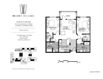Floorplan of Walnut Village, Assisted Living, Nursing Home, Independent Living, CCRC, Anaheim, CA 2