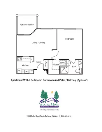 Floorplan of Vista del Monte, Assisted Living, Nursing Home, Independent Living, CCRC, Santa Barbara, CA 1