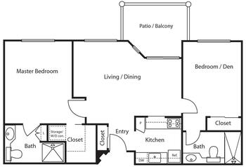 Floorplan of Vista del Monte, Assisted Living, Nursing Home, Independent Living, CCRC, Santa Barbara, CA 5