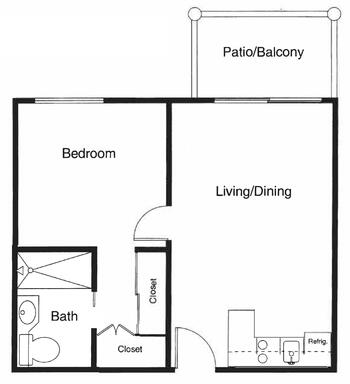 Floorplan of Vista del Monte, Assisted Living, Nursing Home, Independent Living, CCRC, Santa Barbara, CA 8