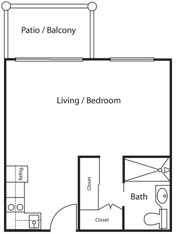 Floorplan of Vista del Monte, Assisted Living, Nursing Home, Independent Living, CCRC, Santa Barbara, CA 9