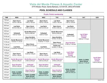 Activity Calendar of Vista del Monte, Assisted Living, Nursing Home, Independent Living, CCRC, Santa Barbara, CA 1