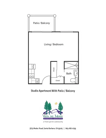 Floorplan of Vista del Monte, Assisted Living, Nursing Home, Independent Living, CCRC, Santa Barbara, CA 7