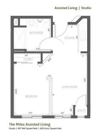 Floorplan of Fairfield Village of Layton, Assisted Living, Nursing Home, Independent Living, CCRC, Layton, UT 13