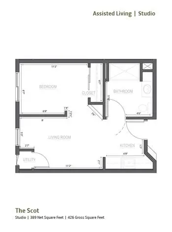 Floorplan of Fairfield Village of Layton, Assisted Living, Nursing Home, Independent Living, CCRC, Layton, UT 15