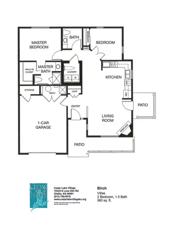 Floorplan of Good Samaritan Society Cedar Lake Village, Assisted Living, Nursing Home, Independent Living, CCRC, Olathe, KS 1