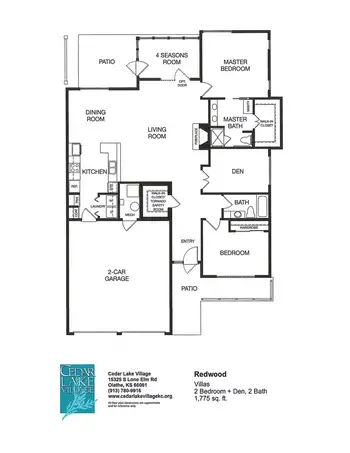 Floorplan of Good Samaritan Society Cedar Lake Village, Assisted Living, Nursing Home, Independent Living, CCRC, Olathe, KS 3