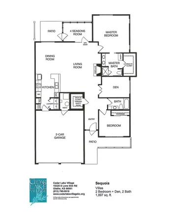 Floorplan of Good Samaritan Society Cedar Lake Village, Assisted Living, Nursing Home, Independent Living, CCRC, Olathe, KS 4