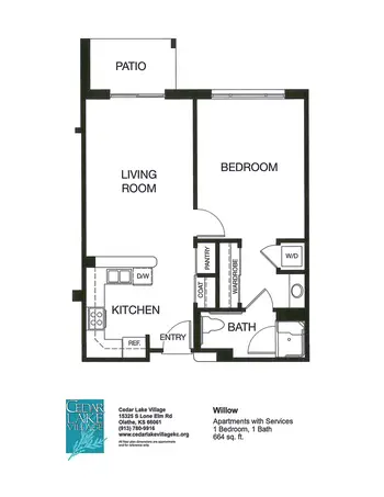Floorplan of Good Samaritan Society Cedar Lake Village, Assisted Living, Nursing Home, Independent Living, CCRC, Olathe, KS 6