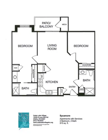 Floorplan of Good Samaritan Society Cedar Lake Village, Assisted Living, Nursing Home, Independent Living, CCRC, Olathe, KS 8
