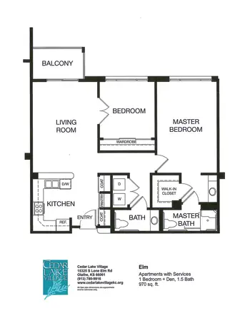 Floorplan of Good Samaritan Society Cedar Lake Village, Assisted Living, Nursing Home, Independent Living, CCRC, Olathe, KS 9