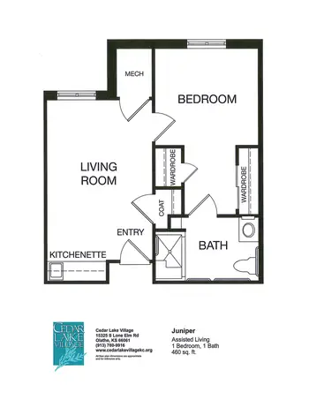 Floorplan of Good Samaritan Society Cedar Lake Village, Assisted Living, Nursing Home, Independent Living, CCRC, Olathe, KS 11