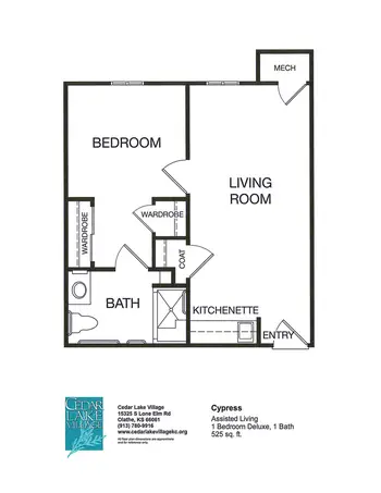 Floorplan of Good Samaritan Society Cedar Lake Village, Assisted Living, Nursing Home, Independent Living, CCRC, Olathe, KS 12