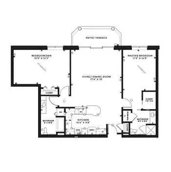Floorplan of Holland Home Brenton Woods, Assisted Living, Nursing Home, Independent Living, CCRC, Grand Rapids, MI 12