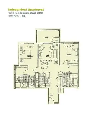 Floorplan of Providence Care Centers, Assisted Living, Nursing Home, Independent Living, CCRC, Sandusky, OH 3