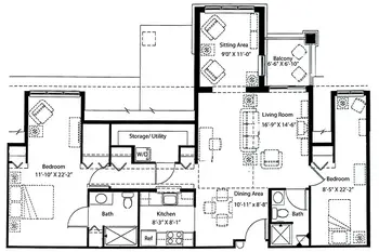 Floorplan of Homewood at Plum Creek, Assisted Living, Nursing Home, Independent Living, CCRC, Hanover, PA 6