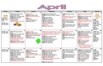 Activity Calendar of Homewood at Martinsburg, Assisted Living, Nursing Home, Independent Living, CCRC, Martinsburg, PA 1