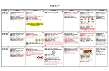 Activity Calendar of Homewood at Martinsburg, Assisted Living, Nursing Home, Independent Living, CCRC, Martinsburg, PA 9