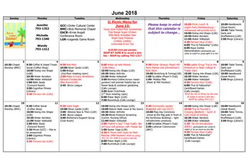 Activity Calendar of Homewood at Martinsburg, Assisted Living, Nursing Home, Independent Living, CCRC, Martinsburg, PA 11