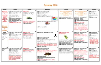 Activity Calendar of Homewood at Martinsburg, Assisted Living, Nursing Home, Independent Living, CCRC, Martinsburg, PA 17