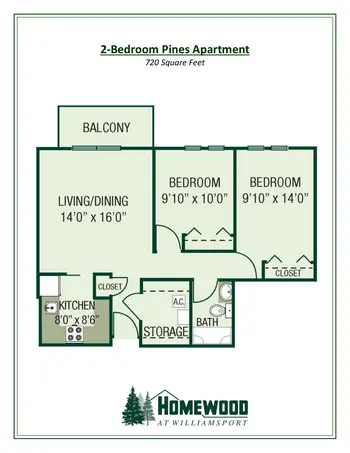 Floorplan of Homewood at Williamsport, Assisted Living, Nursing Home, Independent Living, CCRC, Williamsport, MD 9