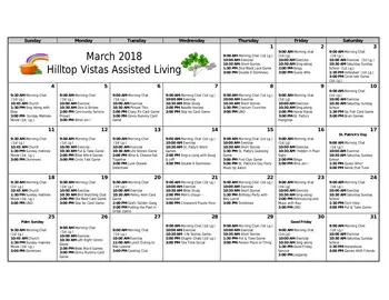Activity Calendar of Homewood at Williamsport, Assisted Living, Nursing Home, Independent Living, CCRC, Williamsport, MD 4
