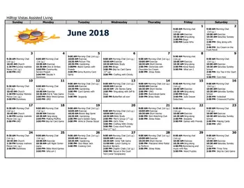 Activity Calendar of Homewood at Williamsport, Assisted Living, Nursing Home, Independent Living, CCRC, Williamsport, MD 8