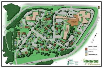 Campus Map of Homewood at Williamsport, Assisted Living, Nursing Home, Independent Living, CCRC, Williamsport, MD 1