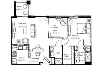 Floorplan of Homewood at Frederick, Assisted Living, Nursing Home, Independent Living, CCRC, Frederick, MD 9