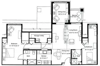 Floorplan of Homewood at Frederick, Assisted Living, Nursing Home, Independent Living, CCRC, Frederick, MD 14
