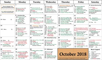 Activity Calendar of Brazos Towers at Bayou Manor, Assisted Living, Nursing Home, Independent Living, CCRC, Houston, TX 5