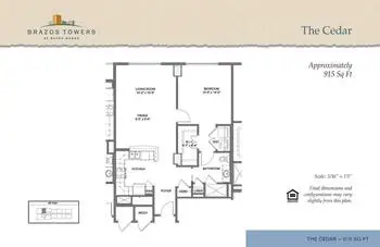 Floorplan of Brazos Towers at Bayou Manor, Assisted Living, Nursing Home, Independent Living, CCRC, Houston, TX 4