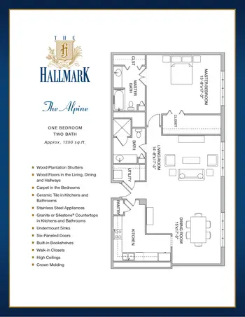 Floorplan of The Hallmark, Assisted Living, Nursing Home, Independent Living, CCRC, Houston, TX 14