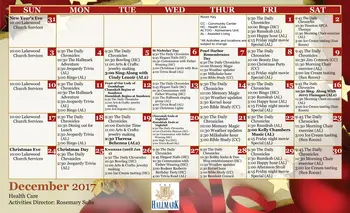 Activity Calendar of The Hallmark, Assisted Living, Nursing Home, Independent Living, CCRC, Houston, TX 7