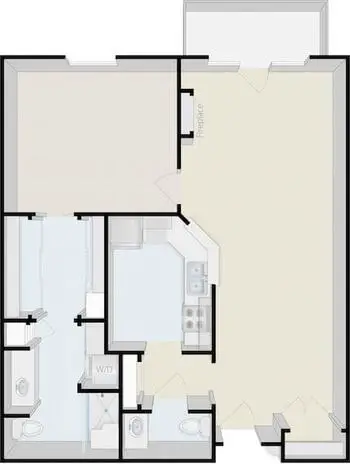 Floorplan of Las Ventanas, Assisted Living, Nursing Home, Independent Living, CCRC, Las Vegas, NV 2