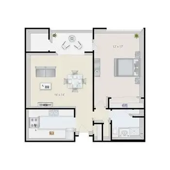 Floorplan of Redwood Terrace, Assisted Living, Nursing Home, Independent Living, CCRC, Escondido, CA 4