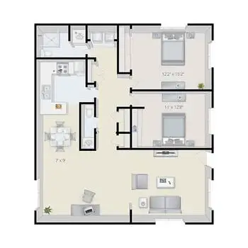 Floorplan of Redwood Terrace, Assisted Living, Nursing Home, Independent Living, CCRC, Escondido, CA 6
