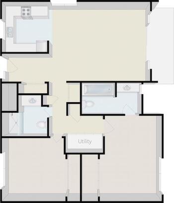 Floorplan of Bakersfield Rosewood, Assisted Living, Nursing Home, Independent Living, CCRC, Bakersfield, CA 3