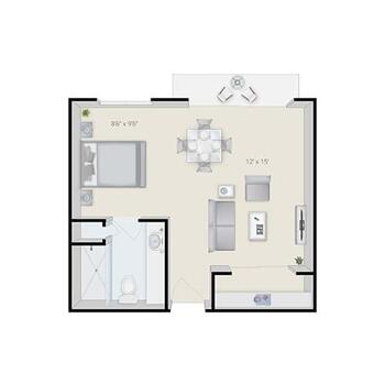 Floorplan of Royal Oaks, Assisted Living, Nursing Home, Independent Living, CCRC, Bradbury, CA 6