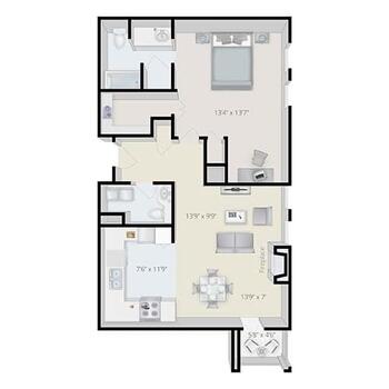Floorplan of Royal Oaks, Assisted Living, Nursing Home, Independent Living, CCRC, Bradbury, CA 5