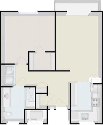Floorplan of Terraces at San Joaquin, Assisted Living, Nursing Home, Independent Living, CCRC, Fresno, CA 1