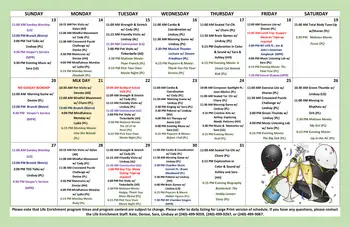 Activity Calendar of Ingleside at King Farm, Assisted Living, Nursing Home, Independent Living, CCRC, Rockville, MD 4