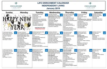 Activity Calendar of Ingleside at King Farm, Assisted Living, Nursing Home, Independent Living, CCRC, Rockville, MD 7