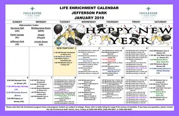 Activity Calendar of Ingleside at King Farm, Assisted Living, Nursing Home, Independent Living, CCRC, Rockville, MD 11
