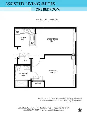 Floorplan of Ingleside at King Farm, Assisted Living, Nursing Home, Independent Living, CCRC, Rockville, MD 1