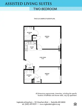 Floorplan of Ingleside at King Farm, Assisted Living, Nursing Home, Independent Living, CCRC, Rockville, MD 2