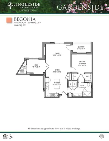 Floorplan of Ingleside at King Farm, Assisted Living, Nursing Home, Independent Living, CCRC, Rockville, MD 9