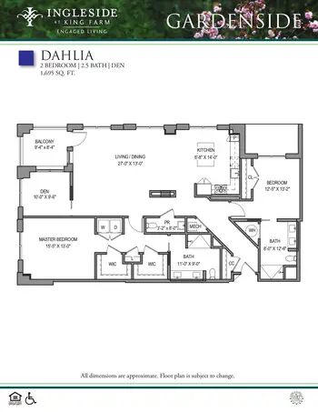 Floorplan of Ingleside at King Farm, Assisted Living, Nursing Home, Independent Living, CCRC, Rockville, MD 13