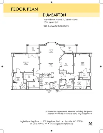 Floorplan of Ingleside at King Farm, Assisted Living, Nursing Home, Independent Living, CCRC, Rockville, MD 15